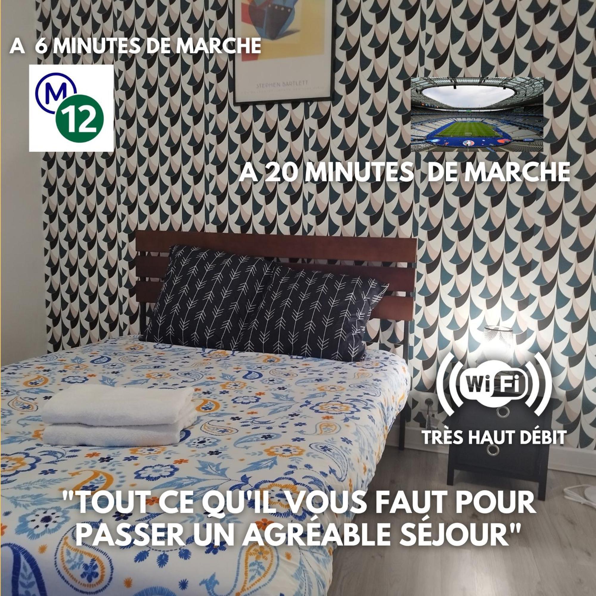 Cosy T2 A 5 Minutes De Metro 12-Proche Paris-Stade De France Обервилье Экстерьер фото